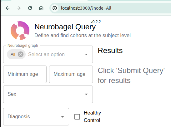 The Neurobagel query GUI.